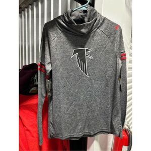 Women's Atlanta Falcons Nike Long Sleeve Tri-Blend Funnel Sweatshirt Msrp $69